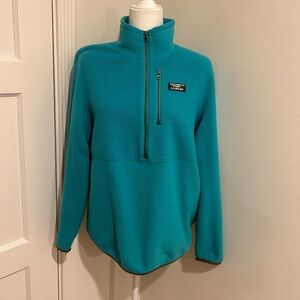 L.L. Bean Teal Half-Zip Fleece Pullover